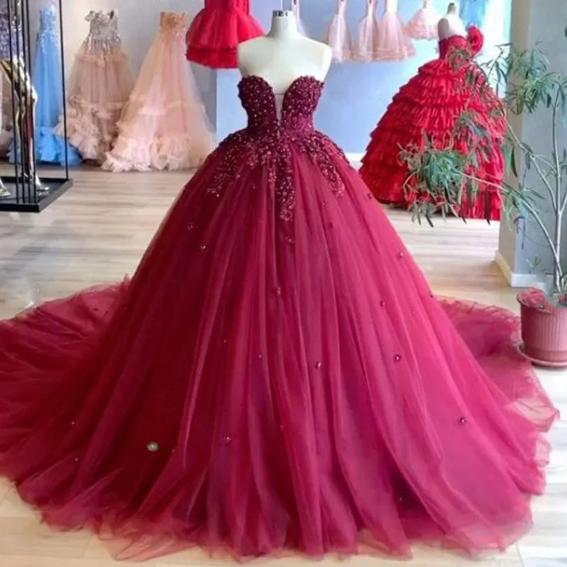 

Gorgeous Long Evening Dress Tulle Train vestidos de fiesta de noche Corest Evening Dresses With Beading 2020 robe de soiree