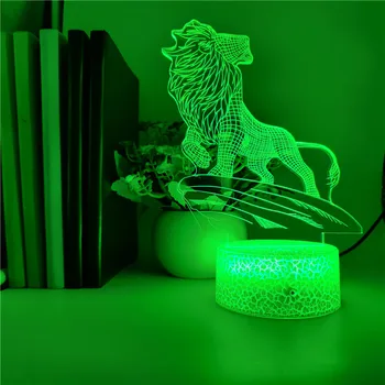 

Bluetooth Speaker Lion Animal 7 Colors Good Night Light Kids Toys Gifts for Children Boys Study Acrylic Table Lamp Event Prize