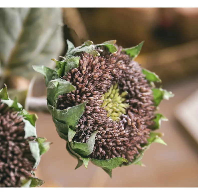 1Pcs Artificial Sunflower Fake Flower High Quality Simulation Silk Sunflower For Wedding Home Christmas Decoration QW16 (10)