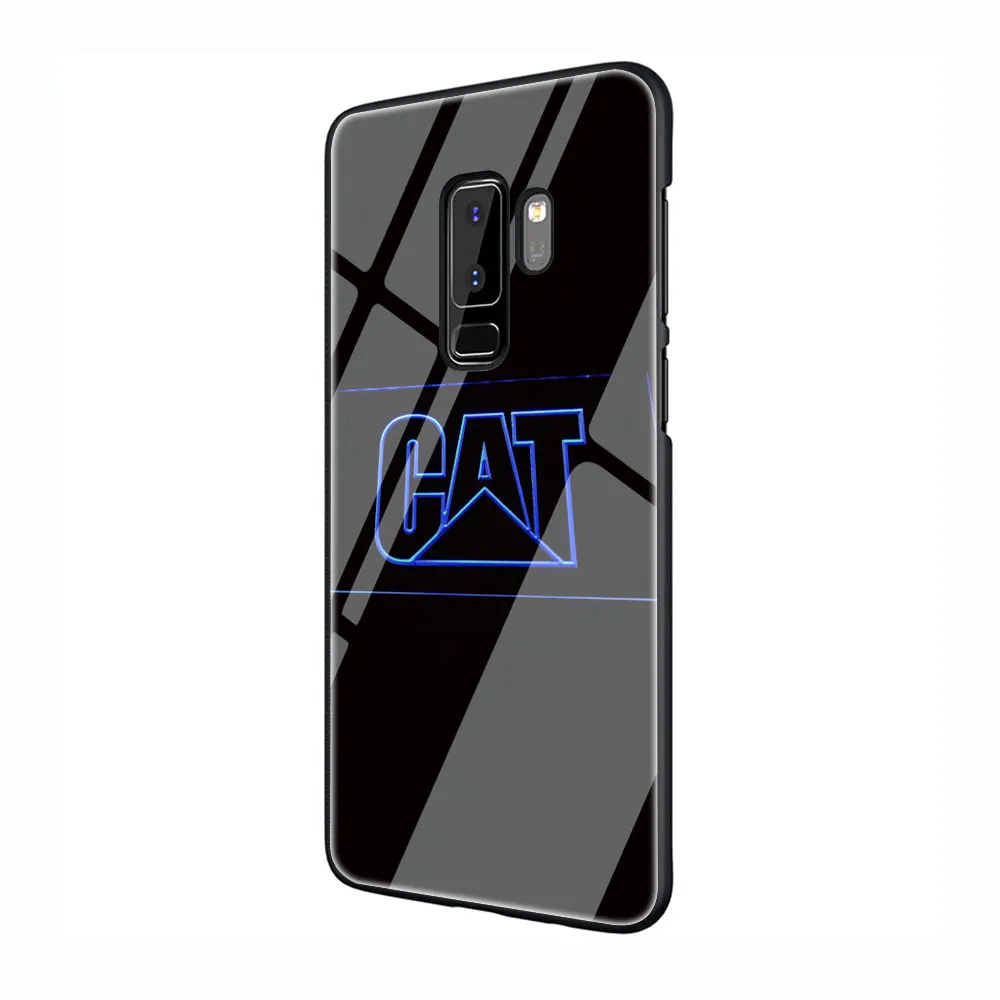 G4 С логотипом Caterpillar закаленное Стекло TPU черный чехол для Galaxy S7 Edge S8 S9 S10 Plus, Note 8, 9, 10, A10 20 30 40 50 60 70 - Цвет: G4