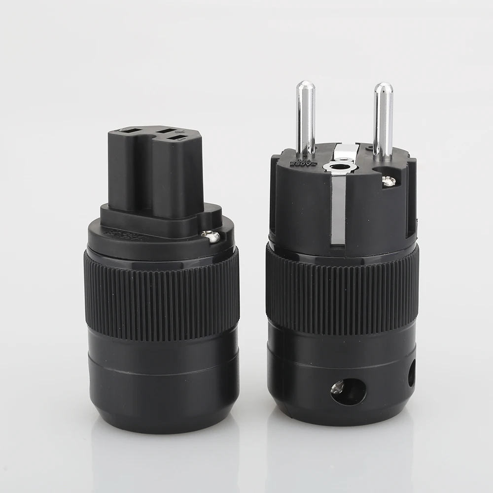 High End родием EUR Schuko EU Мощность Plug & IEC разъем|power plug|eu power plugiec connector |