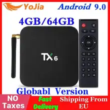Android 9,0 Smart tv Box TX6 Allwinner H6 4GB ram 64GB rom 32G 4K 2,4G/5 GHz Dual WiFi 2G16G PK Q Plus мини медиаплеер Android 9,0 Smart tv Box TX6 Allwinner H6 4GB ram 64GB rom 32G 4K 2,4G/5 GHz Dual WiFi 2G16G PK Q Plus мини медиаплеер