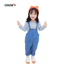 CNUM; ; стильный джинсовый комбинезон для маленьких девочек; комбинезоны; Детские костюмы; осенние детские джинсы