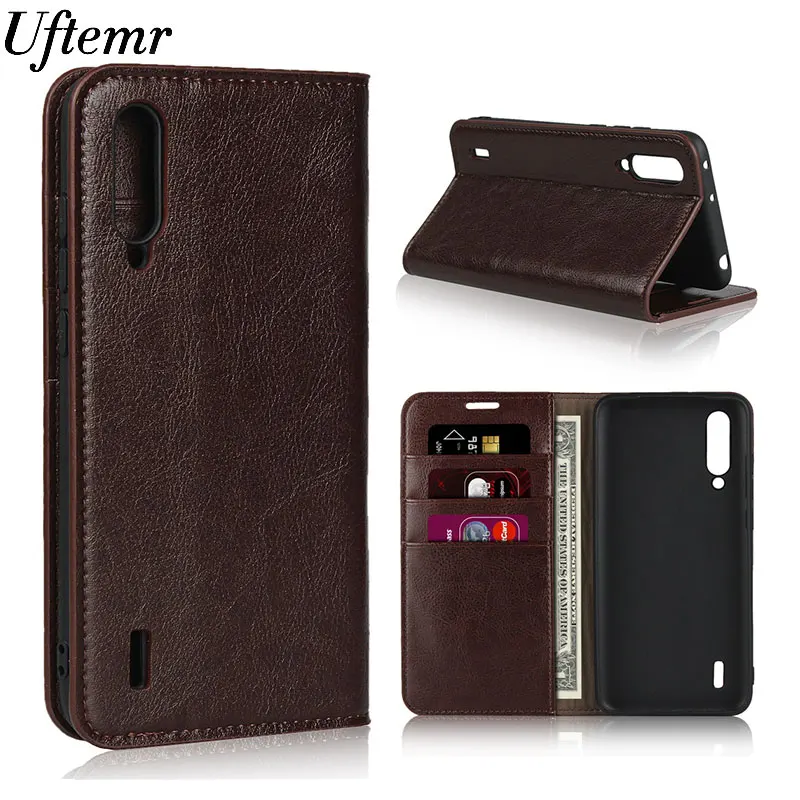 For Xiaomi Mi 9 Lite Phone Case Flip Wallet Cover Luxury Business Genuine Leather for Xiaomi Mi 9 lite Global Version Book Case