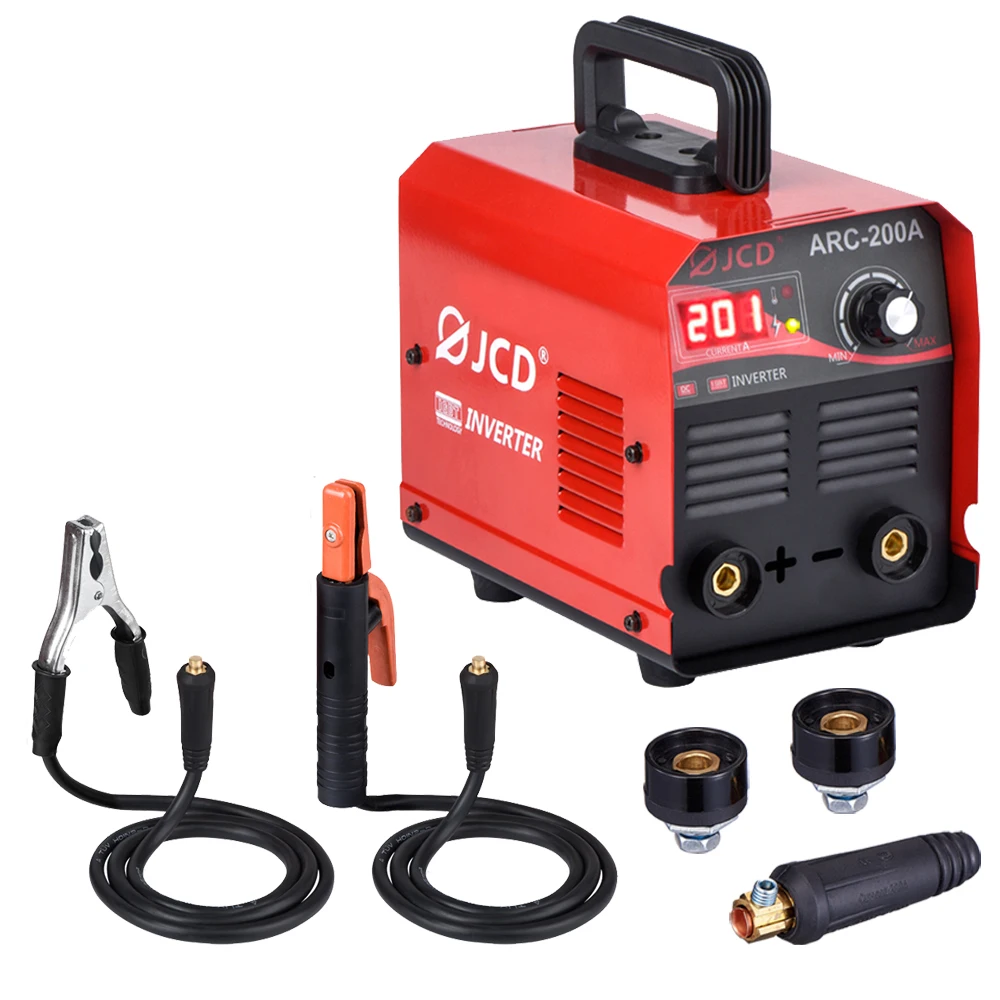 

JCD ARC Welding Machine 220V DC Inverter Welder 200Amp IGBT MMA LCD Digital Adjustable welder for Home DIY Beginners welder
