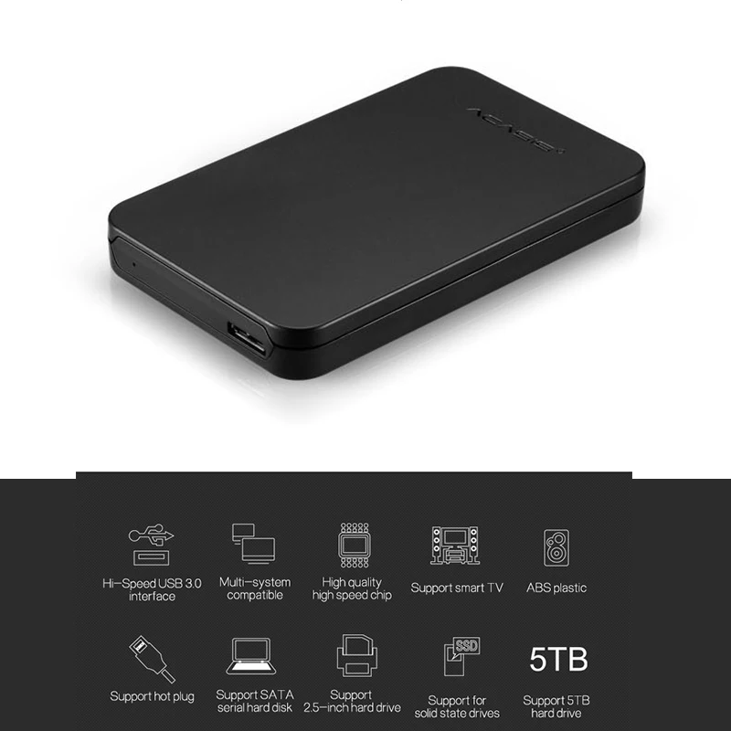 Чехол для жесткого диска Acasis 2,5 Sata Usb 3,0 для внешнего жесткого диска Ssd тонкий жесткий диск корпус Корпус для мобильного жесткого диска поддержка 4 ТБ 5 Гбит/с