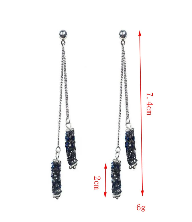 Модная богемная круглая бахрома с австрийскими кристаллами модные блестящие