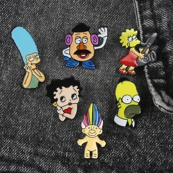 

Betty Enamel pin Brooch Betty Boop Lapel pin Animated Cartoon Character Pins up Badges Brooches Jewelry gifts for friends