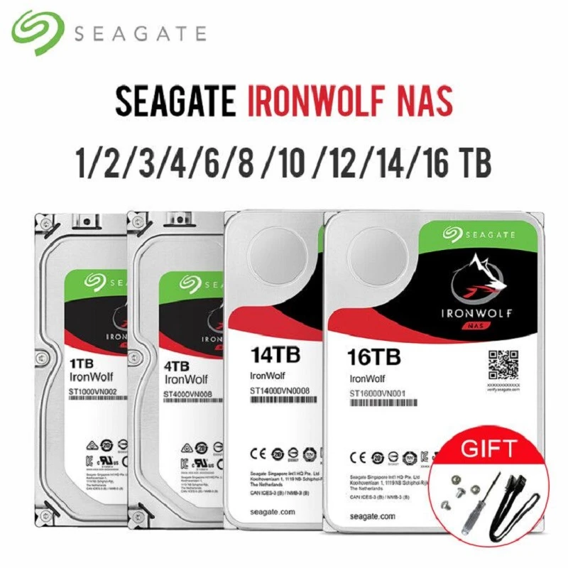 Seagate HD Ionwolk Nas Sata3 hdd interno, 1TB -12TB, interface de 6 gb/s 5900rpm-7200rpm, 3.5 ''