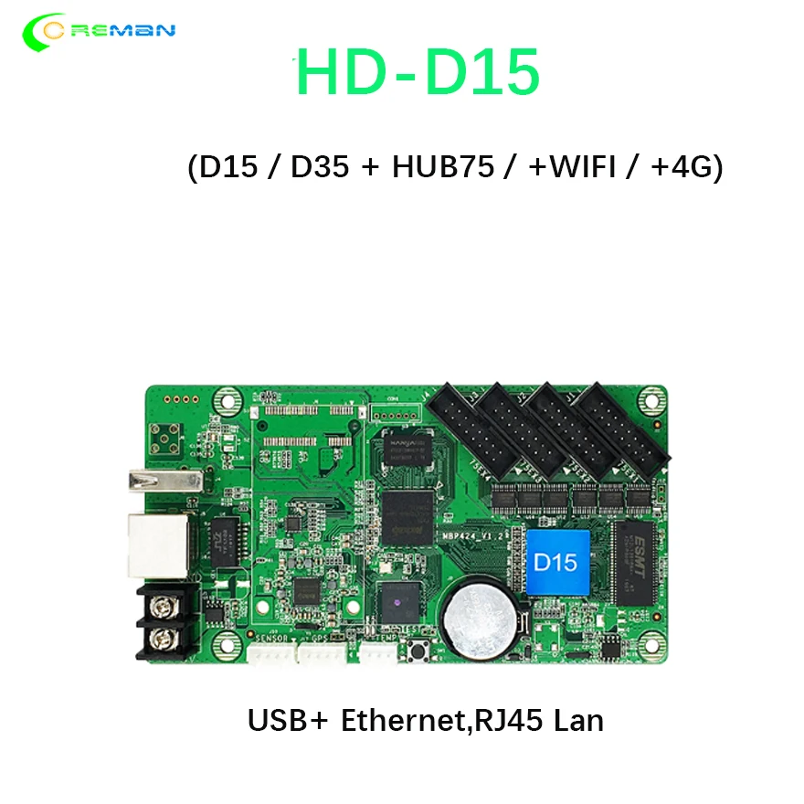 Лучшая цена Huidu HD-D35 с HUB75 D15 такси крыша автобус полноцветный rgb СВЕТОДИОДНАЯ вывеска панель контроллер карта с wifi 4G беспроводной gps