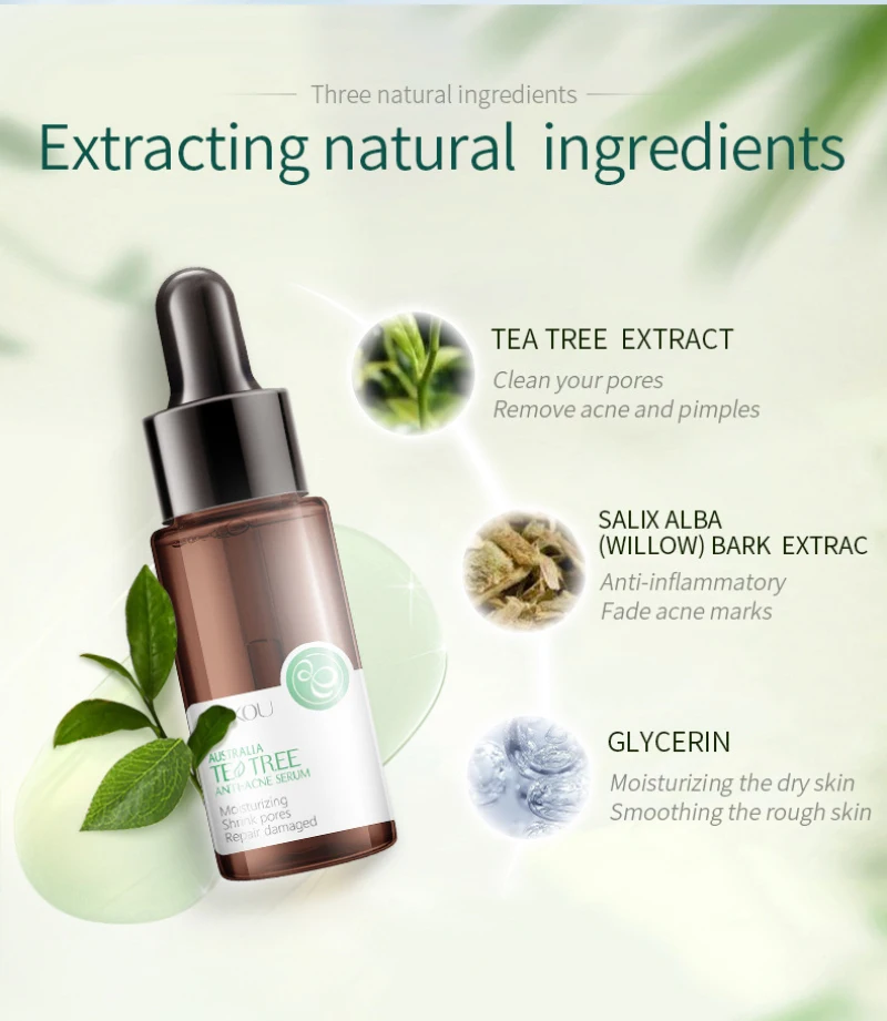 Strong Hyaluronic Acid 5 Color Cherry Blossom Vitamin C Nicotinamide Tea Tree Serum Anti-wrinkle Whitening Face Care TSLM1