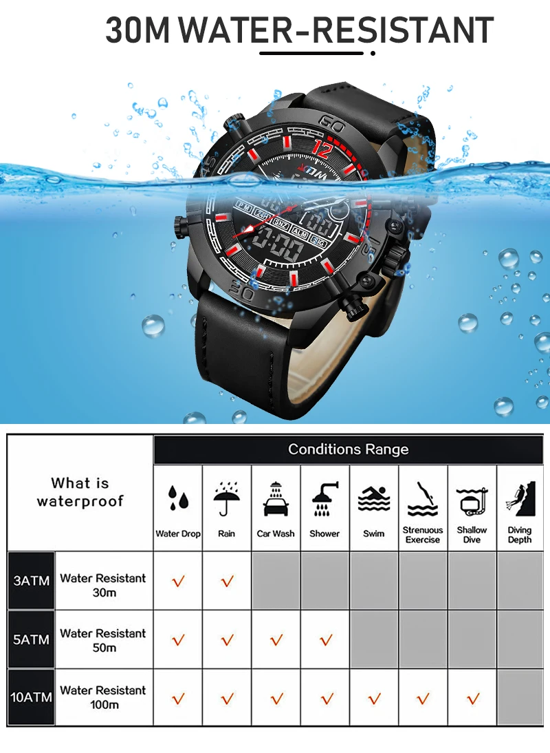 KDM мужские часы с двойным цифровым кварцевым ЖК-дисплеем Waistwatch, спортивные модные повседневные водонепроницаемые часы Relojes Hombre