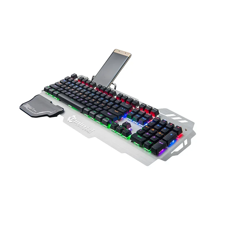 

Factory Direct Selling Keyboard PK-900 Ultra Large Cool Metal Keyboard Cable Mixed Light-Plug Keyclick