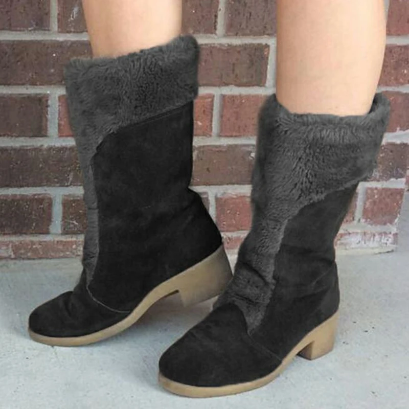 

Winter Women Thigh High Heels plush Boot Cotton Faux Suede Slim Fur Wedges Rubber Platform Punk Black Ladies Shoes Botas Mujer