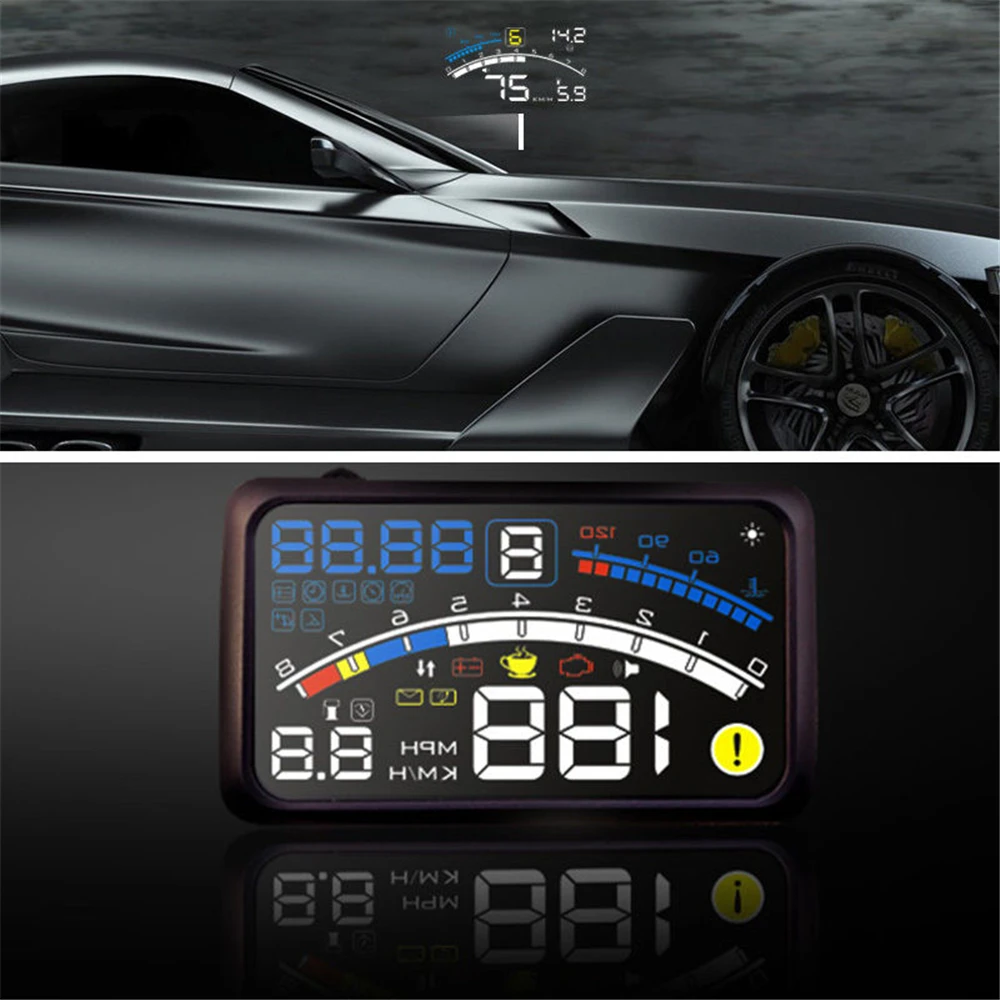 Новый Автомобильный дисплей OBD2 II EUOBD система Предупреждение о превышении скорости проектор лобовое стекло авто электронная сигнализация