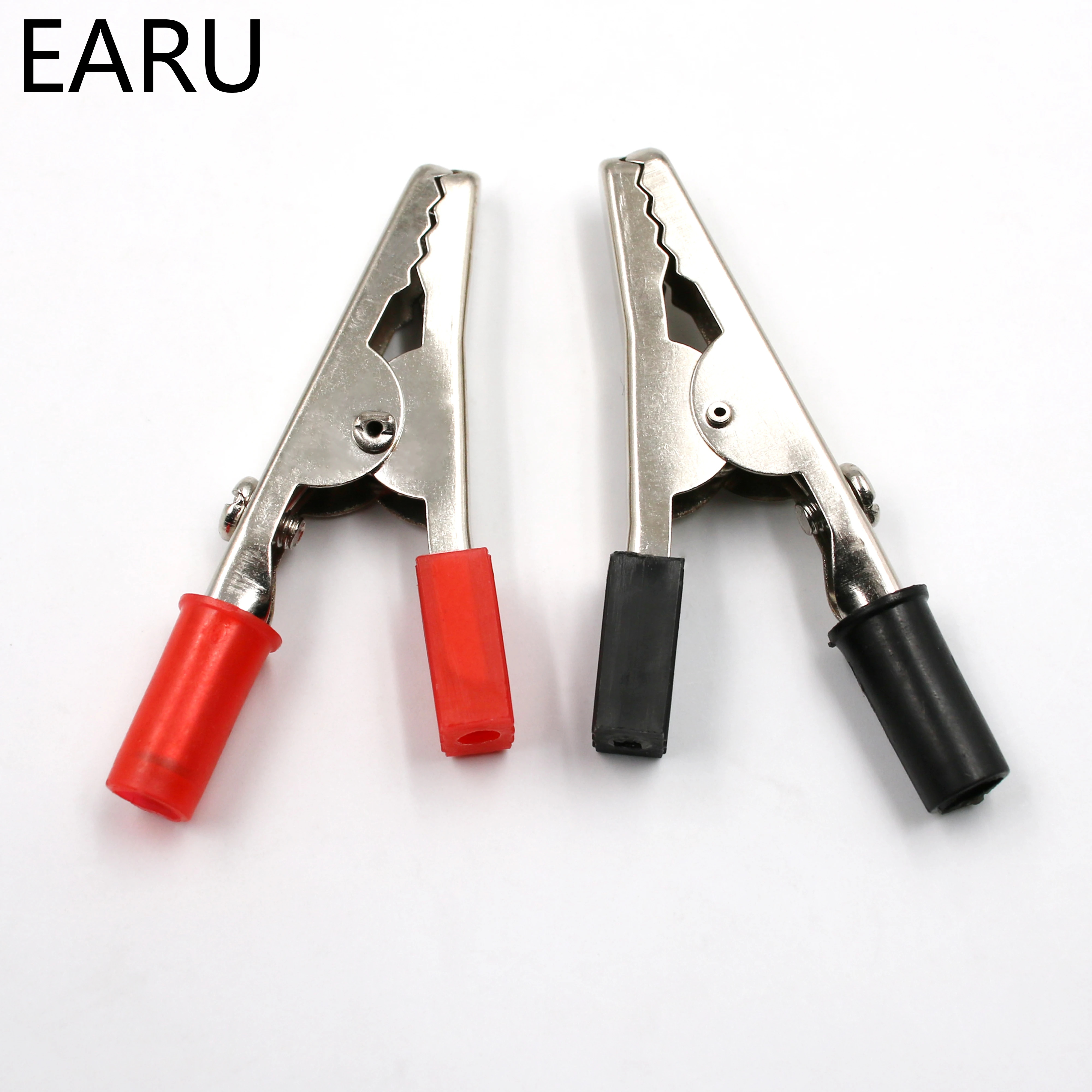 50mm Plastic Handle Test Probe Metal Alligator Clips Connector for Battery alligator clips