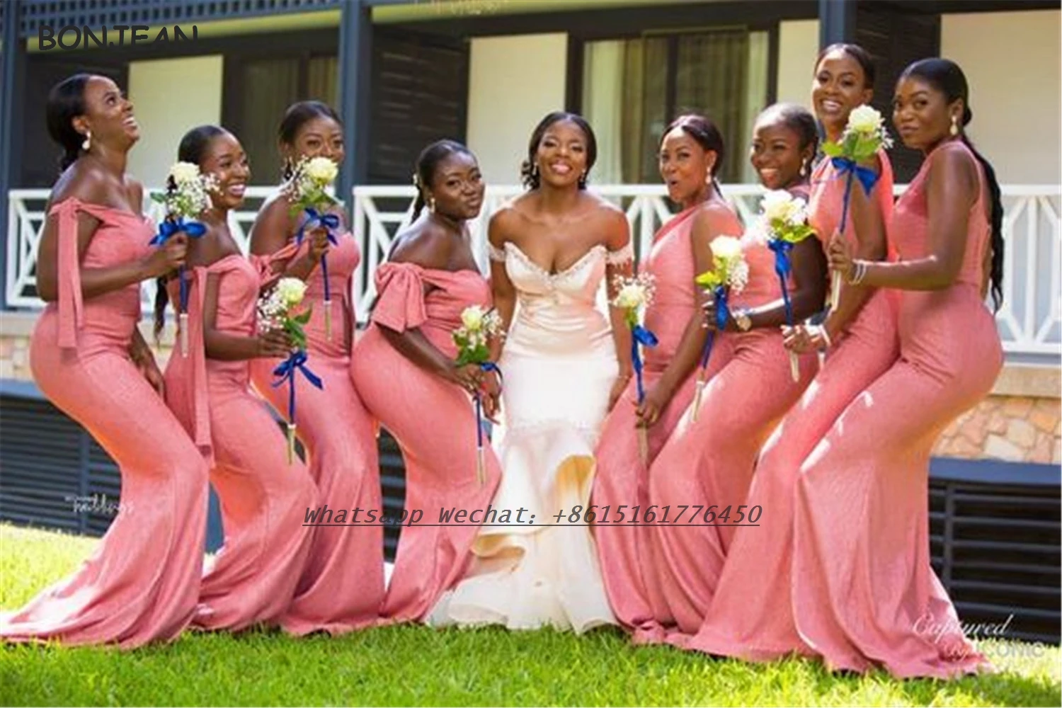 

2024 Coral Bridesmaid Dresses Mermaid Sleeveless South African Elastic Satin Lace Up Black Girls Bridesmaid Dress