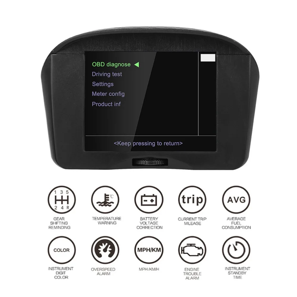 

AUTOOL X50 Plus Car OBD HUD Head Up Display Multi-Function Smart Digital Meter Temperature Gauge Alarm Fault Code Voltage Speed