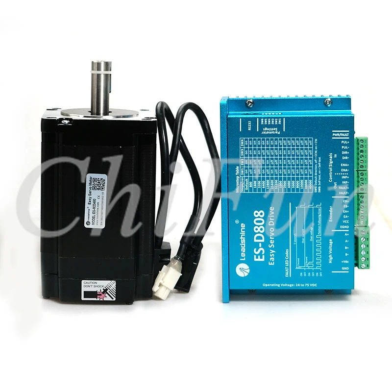 Leadshine 2 фазный NEMA34 easy сервопривод Гибридный в комплекте ES D808(HBS86) + M23480 (86HSM85 E1) 8 0n. m с