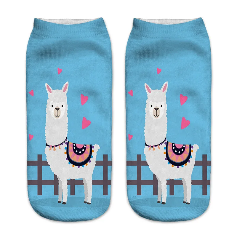 Cute funny animal print women's socks 3D three-dimensional pattern sheep unicorn camel cartoon socks gift new beautiful