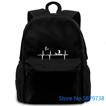 

Duck Huntinger Waterfowl Hunter Heartbeat Hot Cheap New Print Brand women men backpack laptop travel school adult