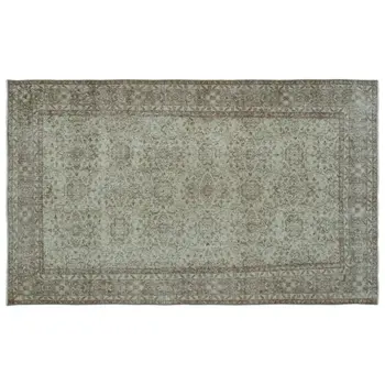 

Handmade Green Vintage Overdyed Turkish Area Rug 183x307 Cm-6'0''X10'1''