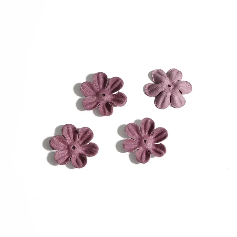 Dark Purple 2.5cm 30 шт. маленькие Изысканные кожаные цветы ручной работы, искусственные цветы на голову, свадебные украшения, сделай сам, скрапбукинг, тканевый цветок - Цвет: Dark Purple 2.5cm