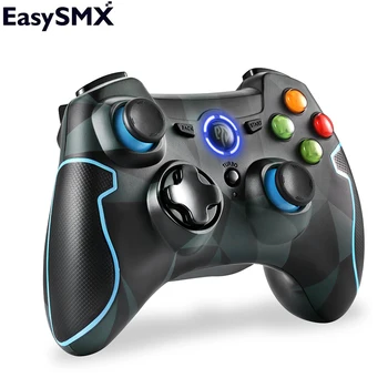 

EasySMX ESM-9013 Wireless Gamepad Joystick For Android Phone TV Box PS3 PC Controller Vibration 2.4G USB Gamepad PC (Camouflage)