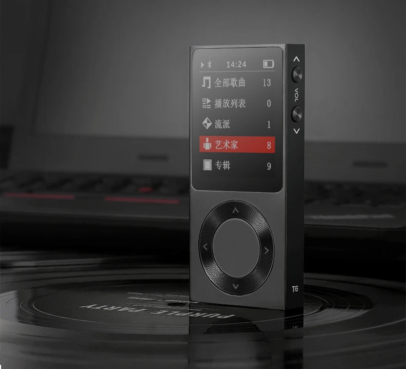 CooToo T6 Bluetooth MP3-плеер с экраном мини DSD без потерь жесткое решение HiFi Звук Поддержка TF карты расширения - Цвет: Black