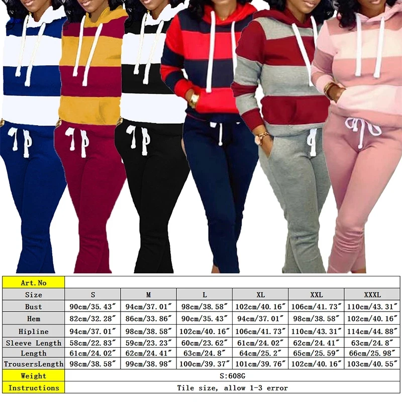 Tracksuit Women Custom Your Logo Two Piece Set Casual Pullover Hoodies+Pants Spring Autumn Female Outfits Sportsuit for Women