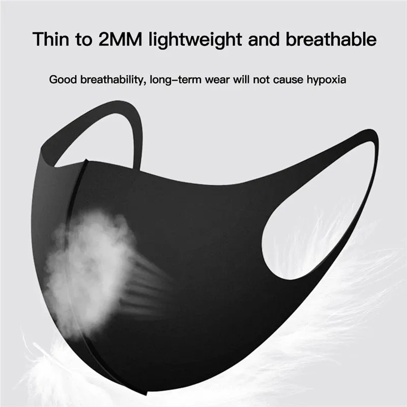 Unisex Solid Color Cotton Face Mask Adult Protection Anti Dust Washable Reusable Mouth Mask Filter Respirator