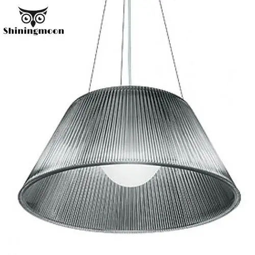 

Italian Romeo Luxury Pendant Lights European Stripe Silvery Pendant Lamp Dining Room Kitchen Decoration LED Hanglamp Luminaria