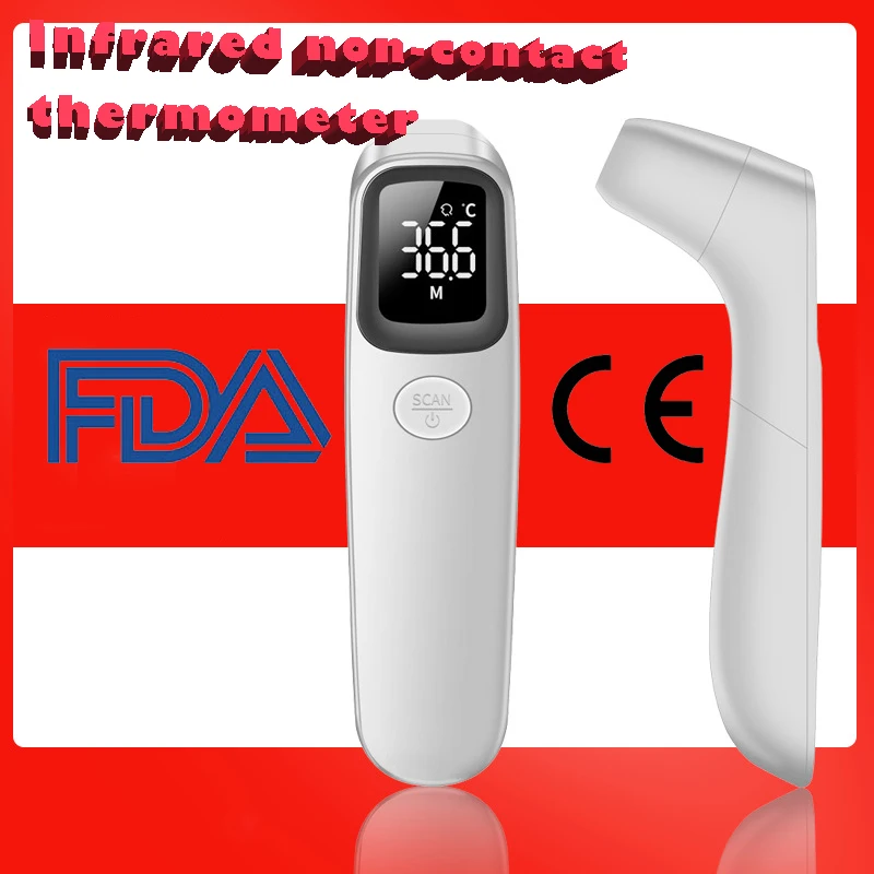 

Baby / Adult LCD Infrared Non-Contact Temperature Measuring Device Body Thermometer Forehead Gun