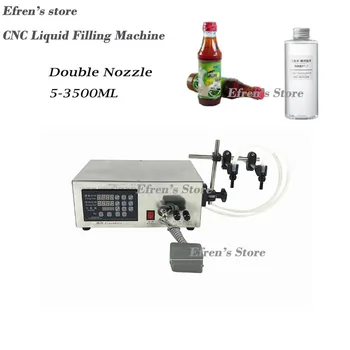 Small Two Nozzle Electric Digital Control Pump Liquid Oil Bottle Water Filling Machine Filler5-3500ML photograph electric sensor for bottle water filling machine spare parts