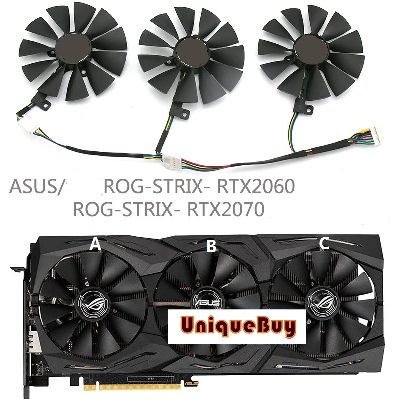 Кулер процессора для ASUS ROG-STRIX-RTX2060/RTX2070 Вентилятор Охлаждения видеокарты T129215SH T129215SH