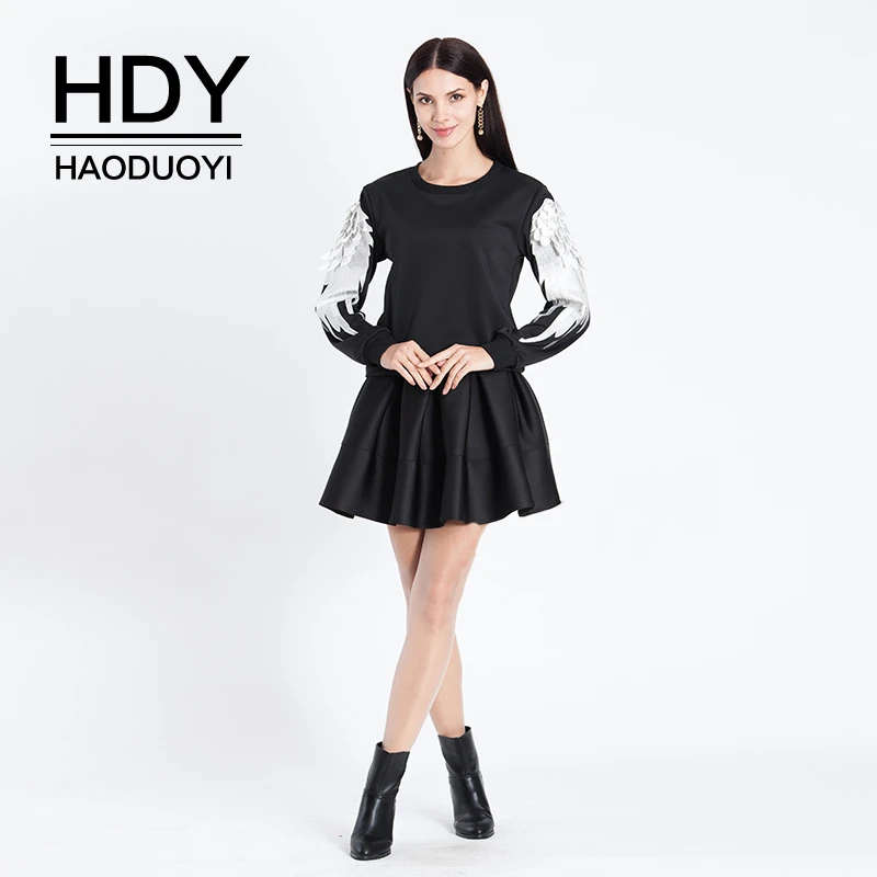 HDY Haoduoyi Новые Модные осенние женские повседневные Простые Женские топы