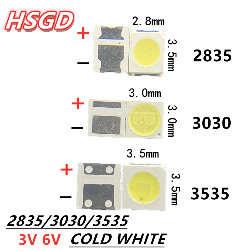 รูปสินค้า ชุดซ่อม LED ทีวี 3W 3528 3030 3535 สีขาวเย็น