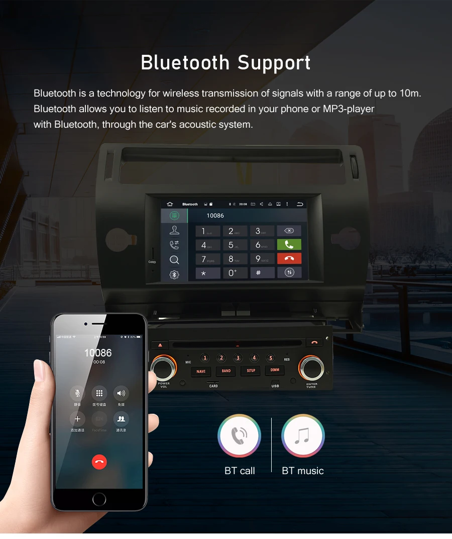 Clearance 7" Android 9.0 Car Radio GPS Navigation Multimedia Stereo Headunit For Citroen C4 C-Triomphe C-Quatre 2004-2009 Auto DVD Player 8