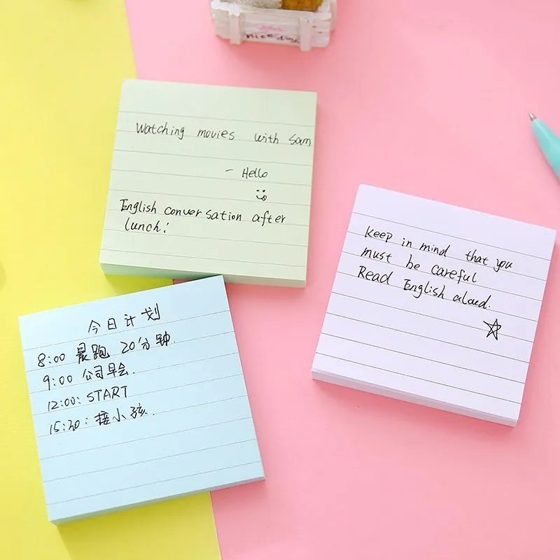 

Sticky Notes Cute Cartoon GIRL'S Adhesive Paper Strong Adhesive for Student Little Book Sticky Notes Creative Notebook
