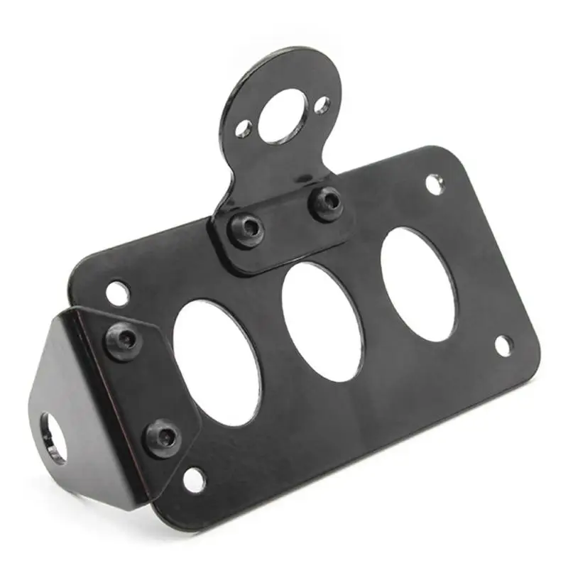 

Motorcycle Side Mount License Plate Bracket Kit for Harley Bobber Chopper