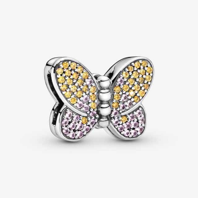 Sterling Silver Charms Beads Original Reflections Clip Heart Clover Crown Charm Fit Pandora Bracelets Diy Jewelry For Women