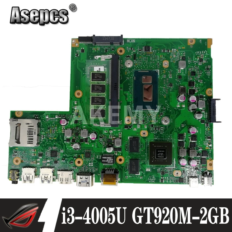 Akemy X540LJ материнская плата для ноутбука For Asus VivoBook X540L F540L A540L R540L оригинальная 4GB RAM i3