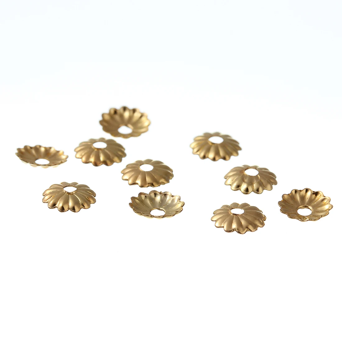 100 teile/los Größe 5mm Hohle Blumenmuster Charm Bead Caps Rhodium/Silber Farbe Endkappen für DIY Schmuck Machen Erkenntnisse – Detail 6