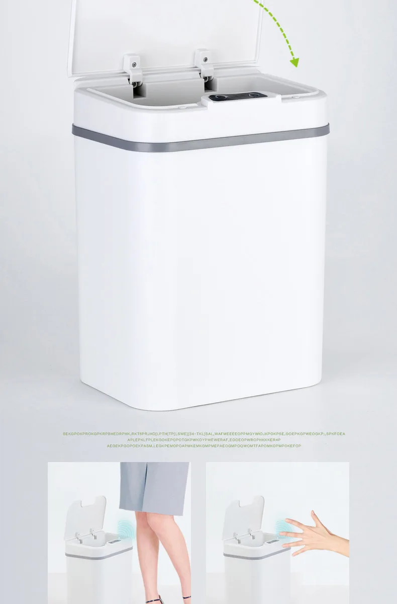 Интеллектуальная Индукционная Автоматическая корзина для мусора, креативная пластиковая бочка для гостиной, спальни с электрическим чехлом