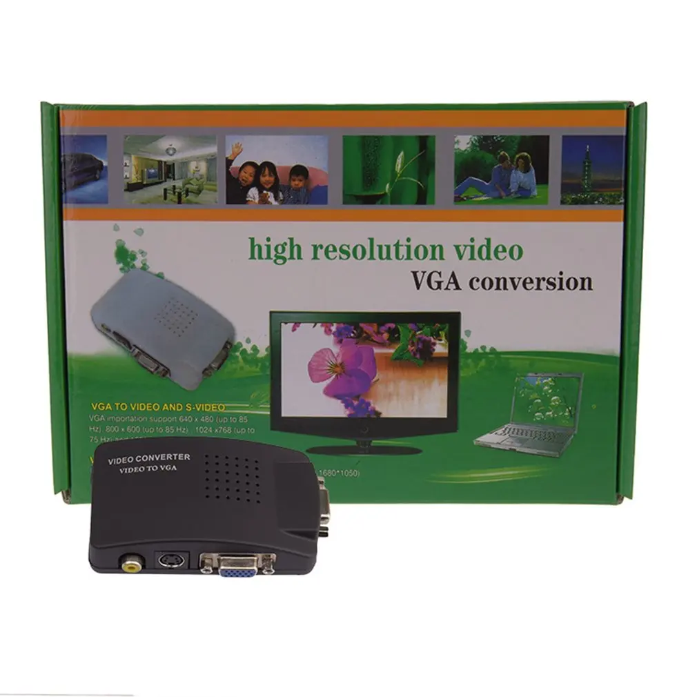Av-vga сплиттер тв Pcav к Vga Hd видео конвертер-Top Box к компьютеру 3D графика обработки изображений техники