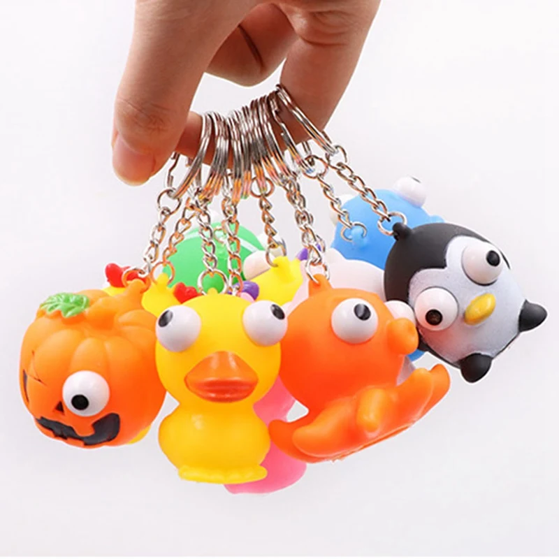

1 PCS Pinch Burst Out Animal Eyes Protrude Doll Decompression Toys Vent Squeeze Toy Anti-stress Christmas Gifts