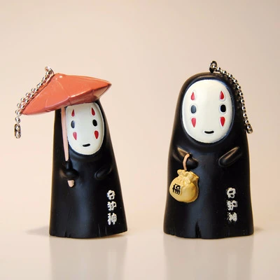 

8cm Studio Ghibli Spirited Away No Face Man Keychain Doll Toy Miyazaki Hayao No Face Man Action Figure Model Toy Kids Xmas Gifts