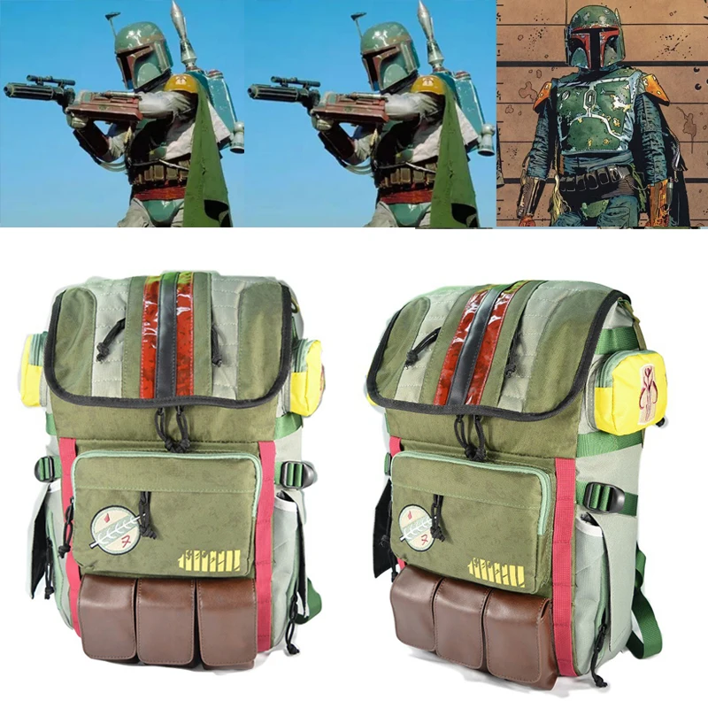 

The Mandalorian Backpacks Boba Fett Bag Cosplay Props School Traveling Backpack Star Wars The Rise of Skywalker Bags