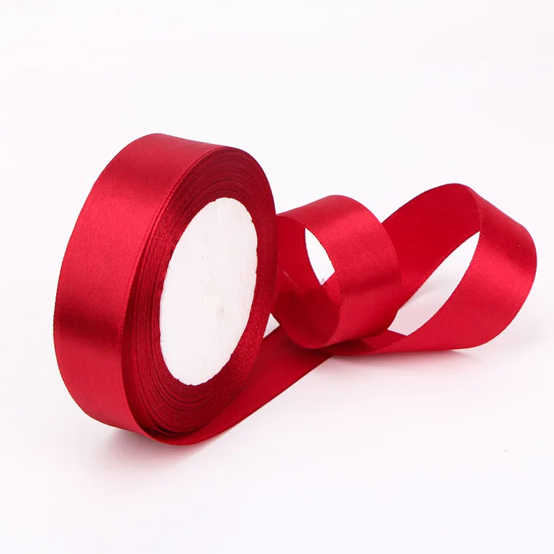 Elegant Silk Satin Ribbons for Gift Wrapping and Event Decoration - White (25 Yards)