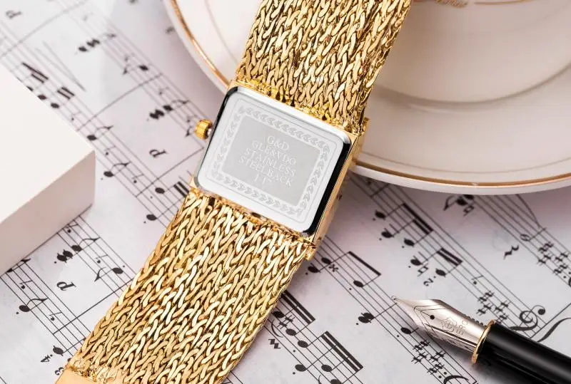 Ladies Wrist Watches Woman Famous Brand Dress Square Design Female Wristwatch Gold Stainless Steel Clock Montre Femme 2024 6